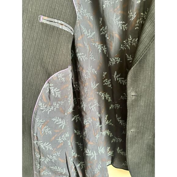 Ted Baker Cotton Blend Purple Label Black Striped Sport Coat Sz. 4/Large/40 - Picture 9 of 15